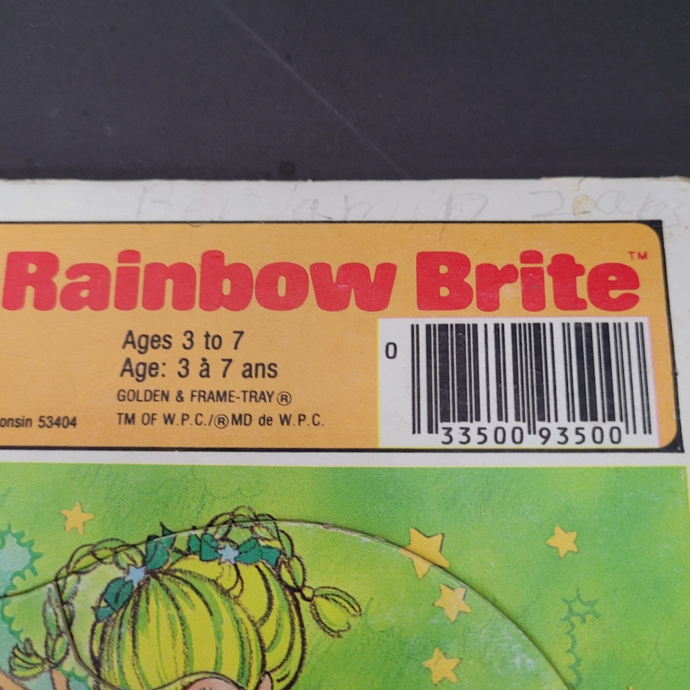 Vintage 1983 Rainbow Brite tray puzzle - Picture 9 of 10